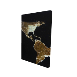 American continent at night