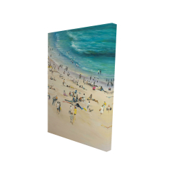 Foule à la plage l'été