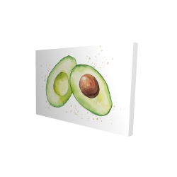 Watercolor open avocado