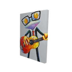 Drôle de grenouille à la guitare