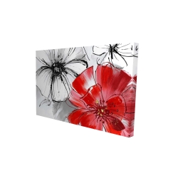 Red & white flowers sketch