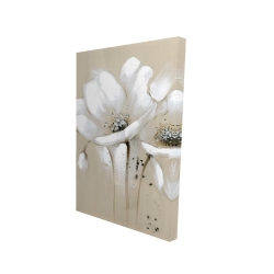 White abstract wild flowers