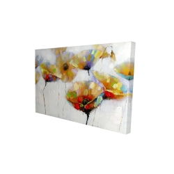 Fleurs avec pois de couleurs
