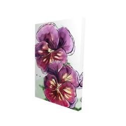 Two blossoming orchid with wavy petals