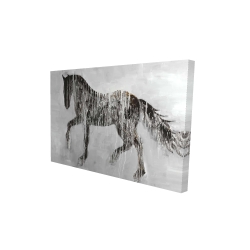 Silhouette brune de cheval