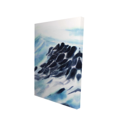 Vagues de la mer avec des éclats de peinture