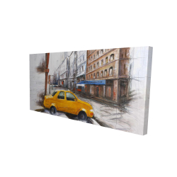Taxi in the street sketch