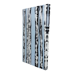 Birches on a blue background