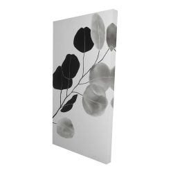 Branche en tons de gris et feuilles rondes