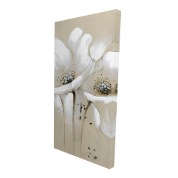 White abstract wild flowers