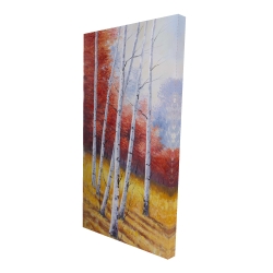 Paysage d'automne avec bouleaux