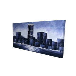 Dark blue cityscape