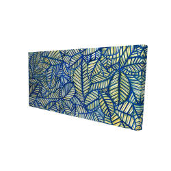 Blue leaf patterns