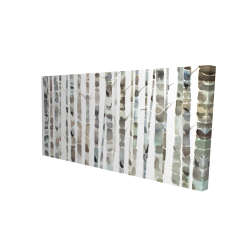Forêt de bouleaux à l'aquarelle