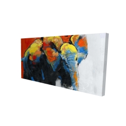 éléphant coloré et abstrait en mouvement