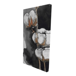 Watercolor cotton flowers