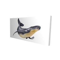 Watercolor blue whale