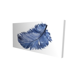 Watercolor blue feather