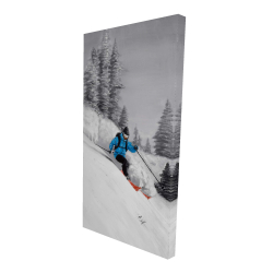 Homme skiant dans la montagne 