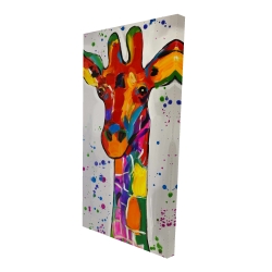 Girafe abstraite et colorée avec éclats de peinture