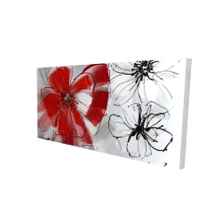 Fleurs rouges et grises