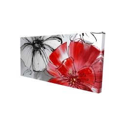 Red & white flowers sketch