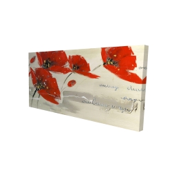 Abstract red flowers in the wind