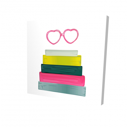 Heart shape glasses with books