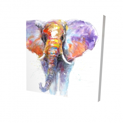 éléphant coloré à la marche