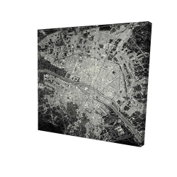 Airplane satellite view