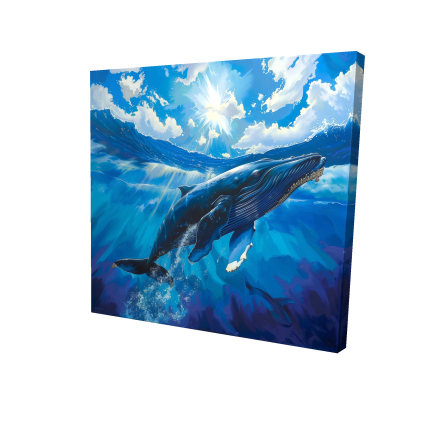 Swimming whale