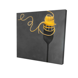 Spaghetti pasta around a fork