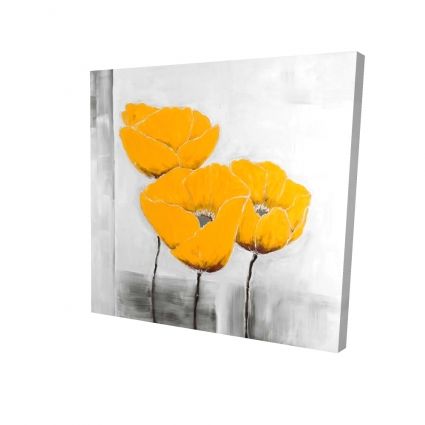 Three yellow flowers