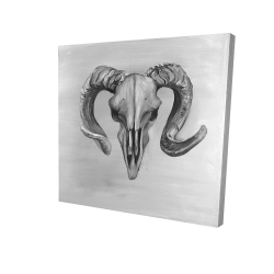 Grayscale aries skull