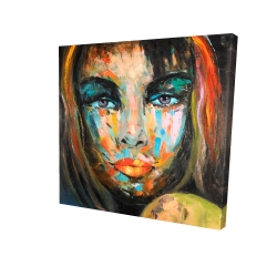 Portrait coloré de femme