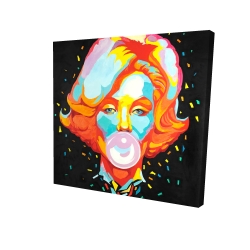 Marilyn monroe colorée avec bubblegum