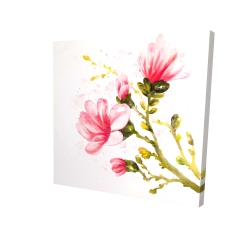 Fleurs de magnolia à l'aquarelle