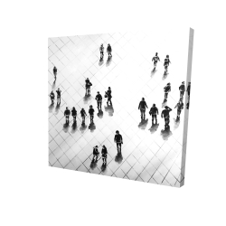 Vue aérienne des gens dans la rue