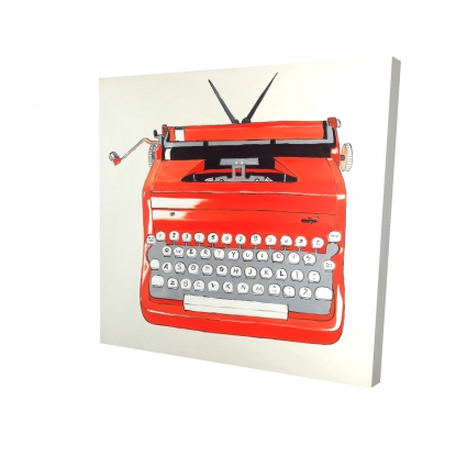 Machine à écrire rouge