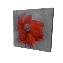 Fleur rouge dans le vent