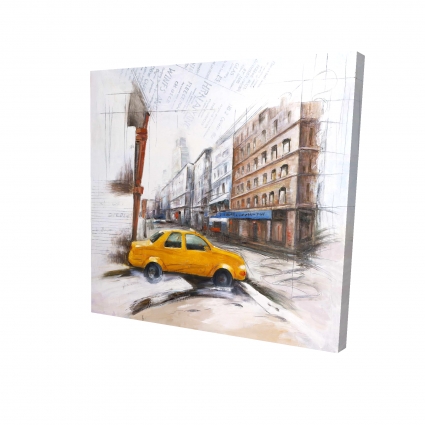 Taxi in the street sketch