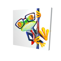 Funny frog with glasses