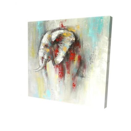 éléphant abstrait avec éclats de peinture