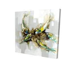 Quatre poissons koi abstraits