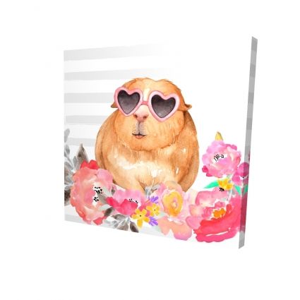 Guinea pig with glasses
