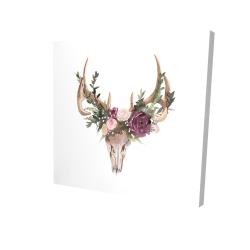 Deer skull with flowers