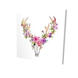  crâne de cerf avec fleurs