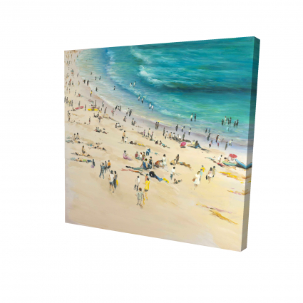 Foule à la plage l'été