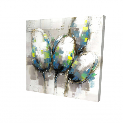 Abstract blue tulips