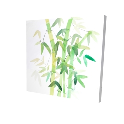 Watercolor bamboo with leaves